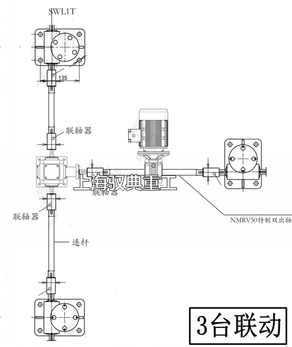 絲桿升降機(jī)平臺三臺聯(lián)動